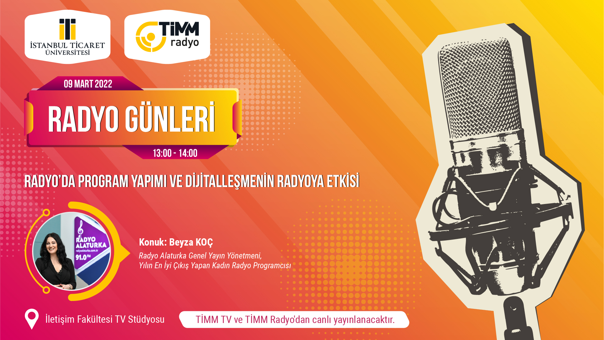 İstanbul Ticaret Üniversitesi İletişim Fakültesi’nde Radyo Günleri Başlıyor